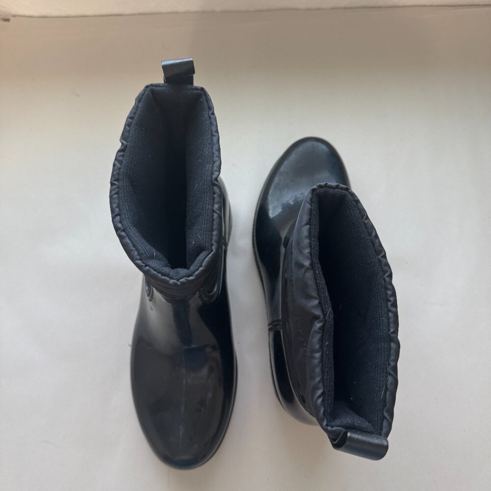 Charter Club Trudyy Rain Boots Women's Size 8 Black Block Heel Winter Shoes - Picture 5 of 7